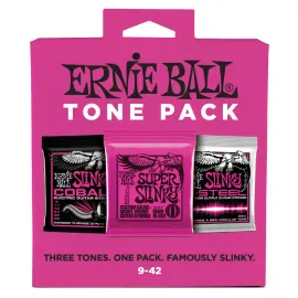 Ernie Ball Super Slinky Electric Tone Pack, 9-42 Gauge, 3 Sets of Strings