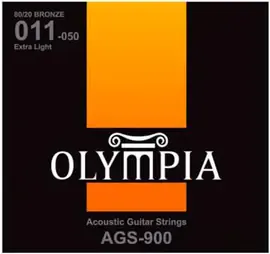 Струны для акустической гитары Olympia AGS900 11-50, бронза