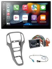 Автомагнитола для Opel Astra J (с 2009) Pioneer 2DIN, DAB, Bluetooth, USB, MP3, титаново-серый