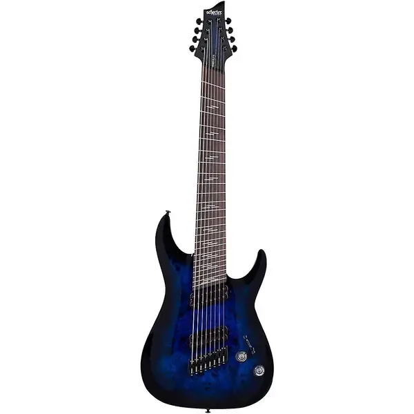 Электрогитара Schecter Omen Elite-8 Multiscale See-Thru Blue Burst