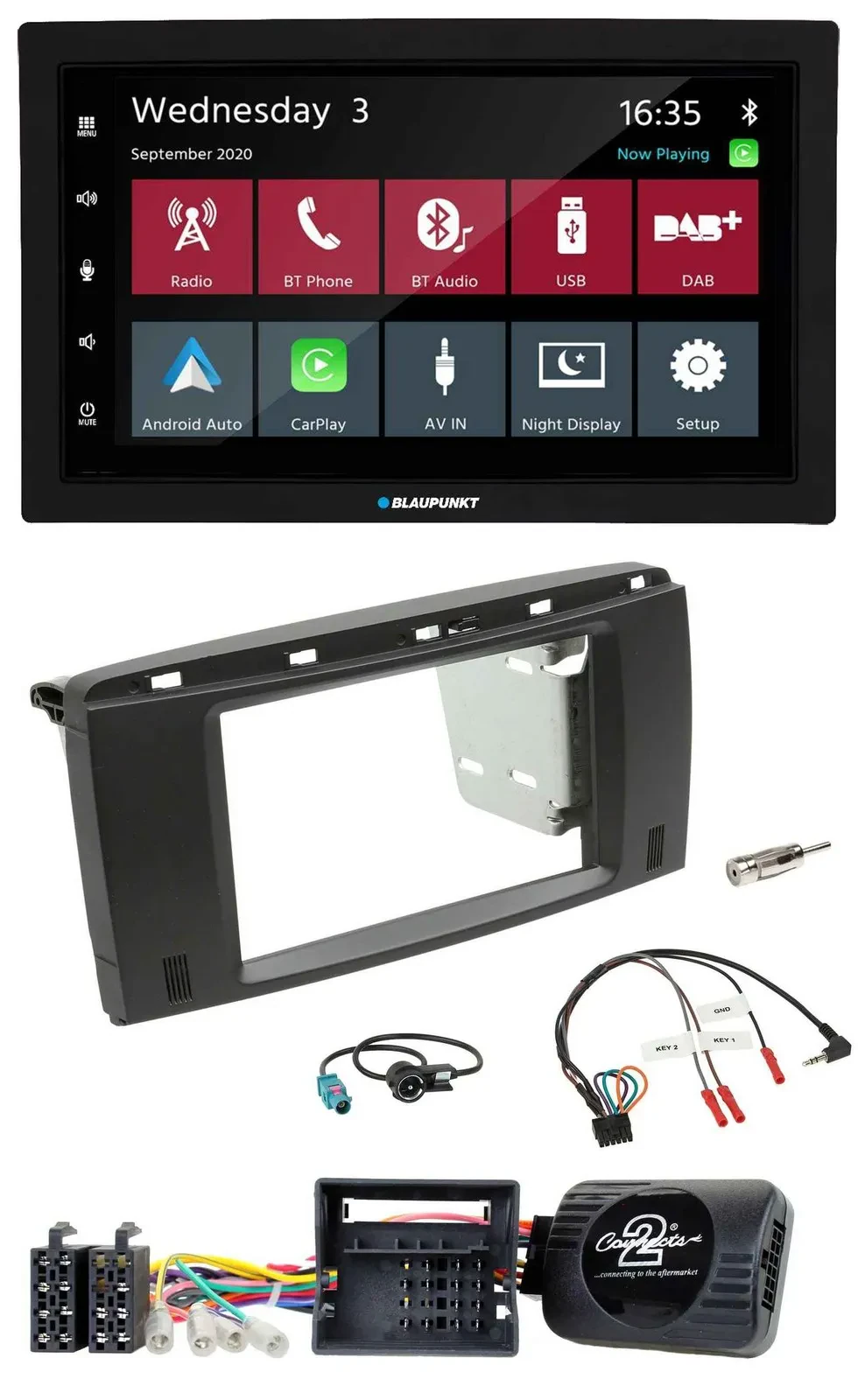 Автомагнитола для Mercedes R-Klasse Blaupunkt 2-DIN, USB, Bluetooth, DAB