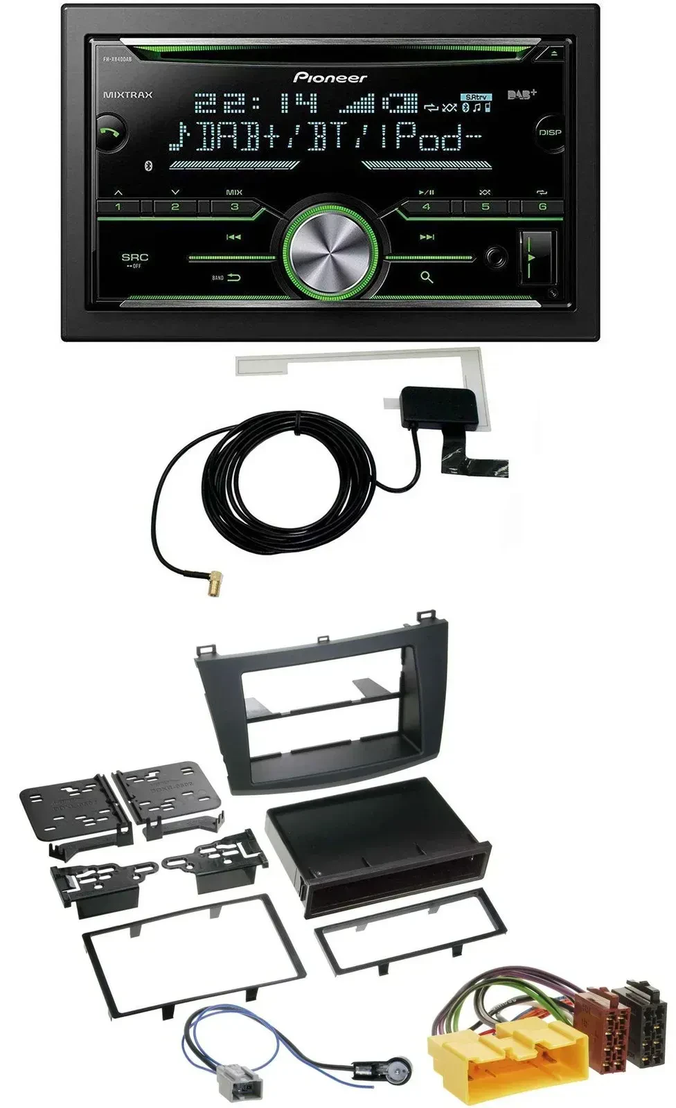 Pioneer CD USB MP3 Bluetooth 2DIN DAB Autoradio für Mazda 3 (2009-2013)