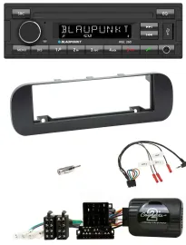 Blaupunkt USB DAB Bluetooth Lenkrad Autoradio für Fiat Panda 2012-2020 schwarz