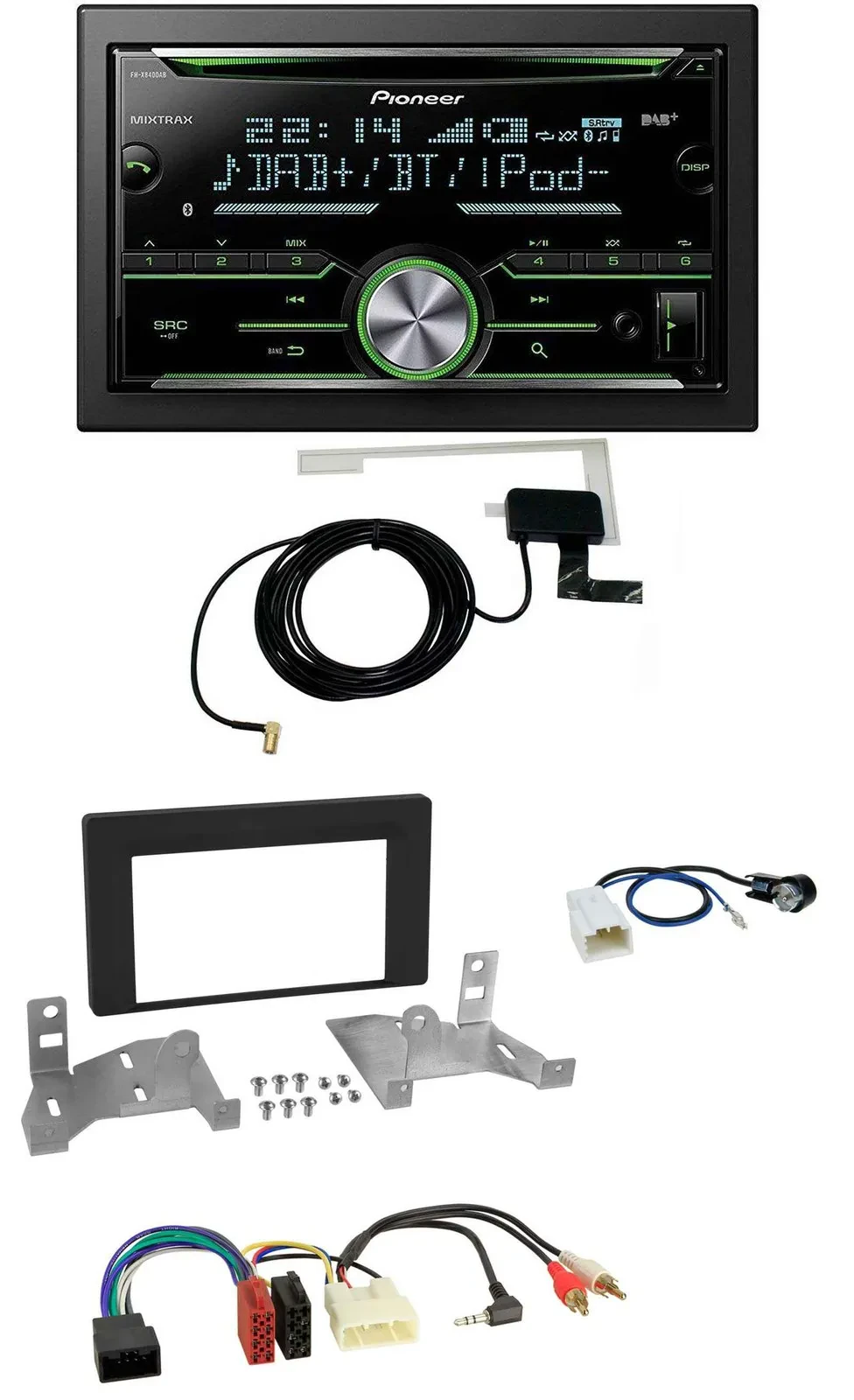 Pioneer CD USB MP3 Bluetooth 2DIN DAB Autoradio für Toyota Aygo ab 2022 AB7 schw