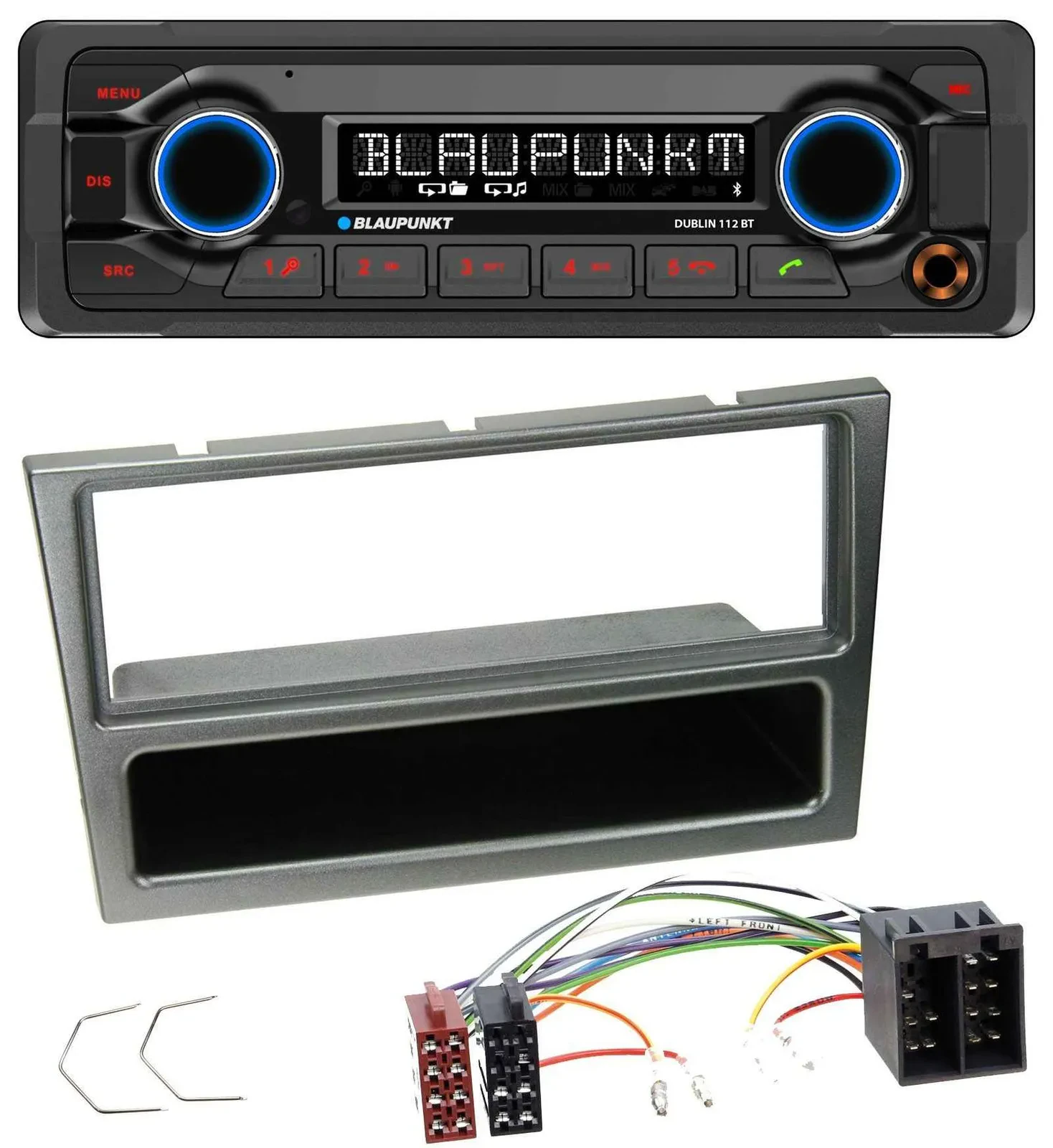 Blaupunkt MP3 Bluetooth USB AUX Autoradio für Opel Corsa C ISO 2000-2004 alumini