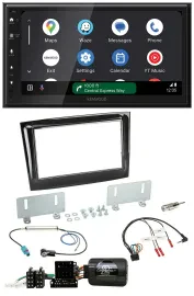 Kenwood DAB Bluetooth USB Lenkrad 2DIN Autoradio für Fiat Doblo VDO ab 2015 pian