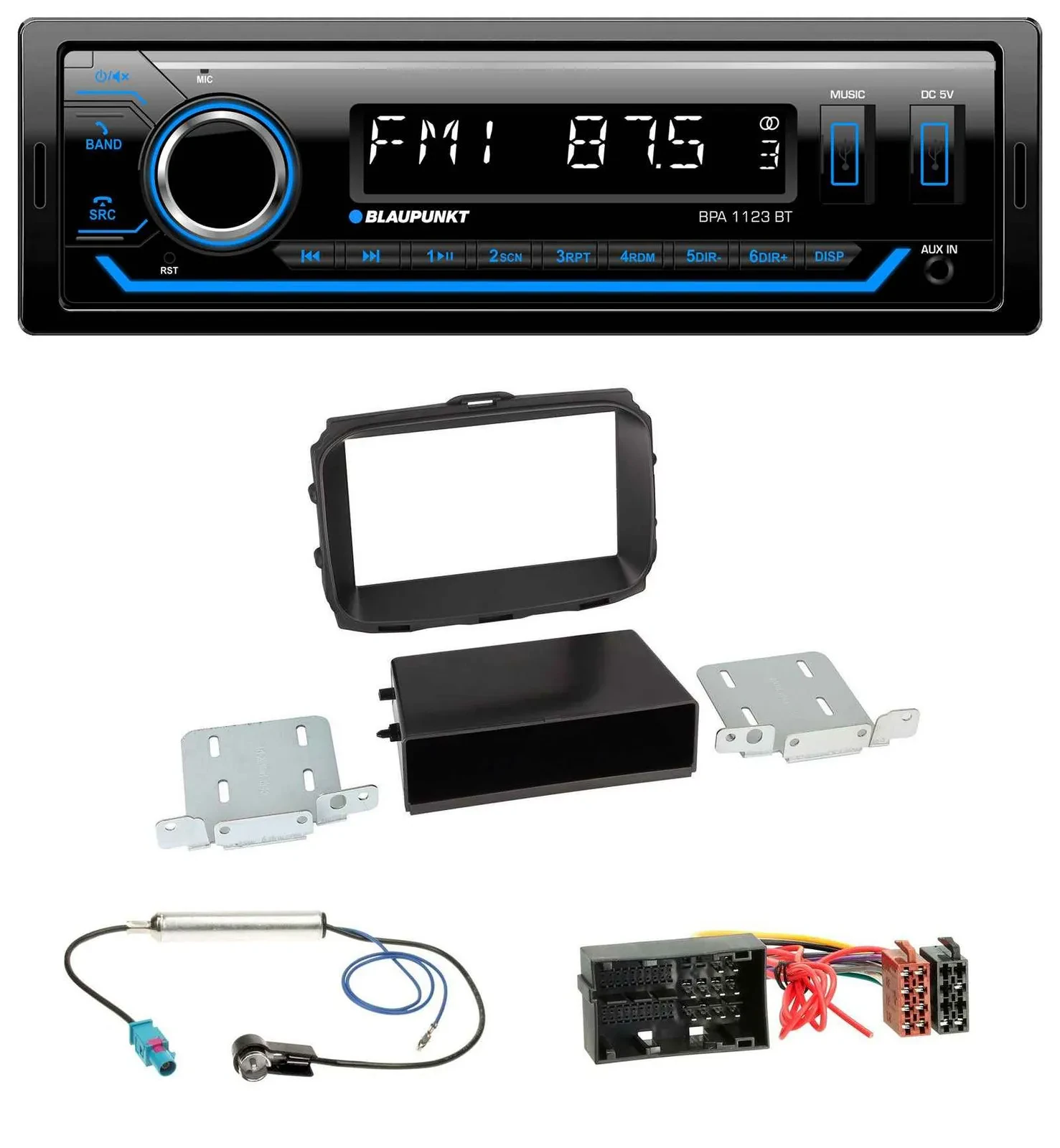 Blaupunkt MP3 Bluetooth USB AUX Autoradio für Alfa Romeo Giulietta 940 Facelift