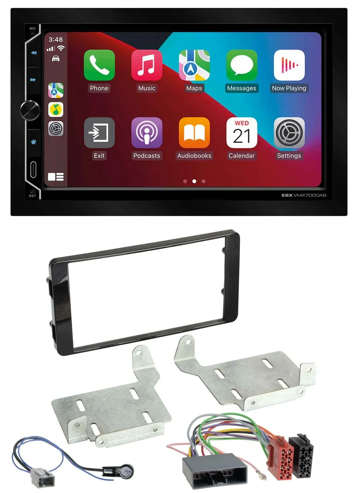 ESX 2DIN DAB USB MP3 Bluetooth Autoradio für Mitsubishi ASX (ab 2015)