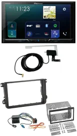 Pioneer 2DIN DAB USB MP3 Bluetooth Autoradio für Skoda Fabia Octavia II Rapid Ro