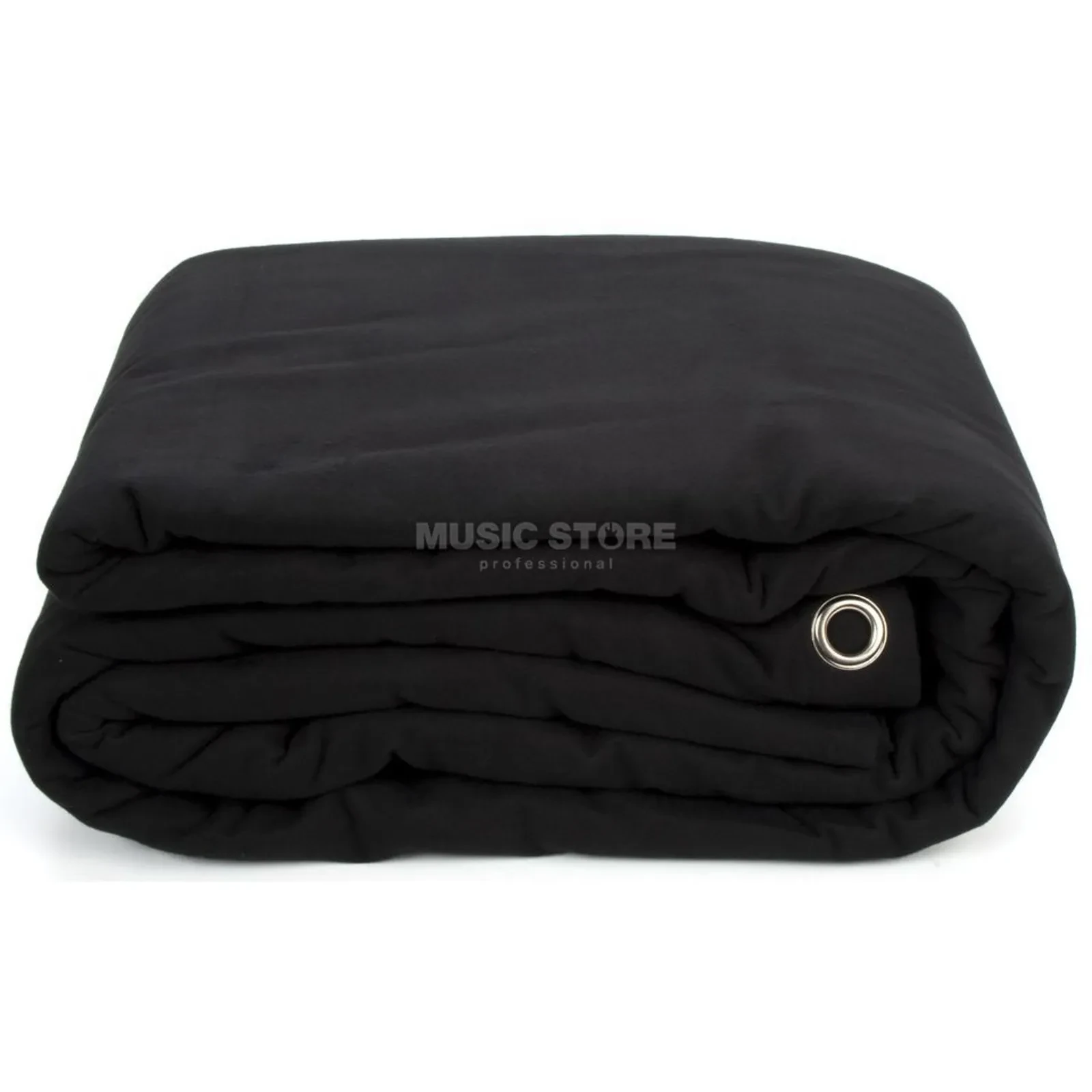 Bühnenvorhang 600x300cm Schwarz B1 Zertifiziert Schwer Entflammbar Geöst