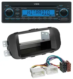 Автомагнитола для Kia Soul (PS, с 2014) VDO 1-DIN CD/USB/AUX MP3, черный