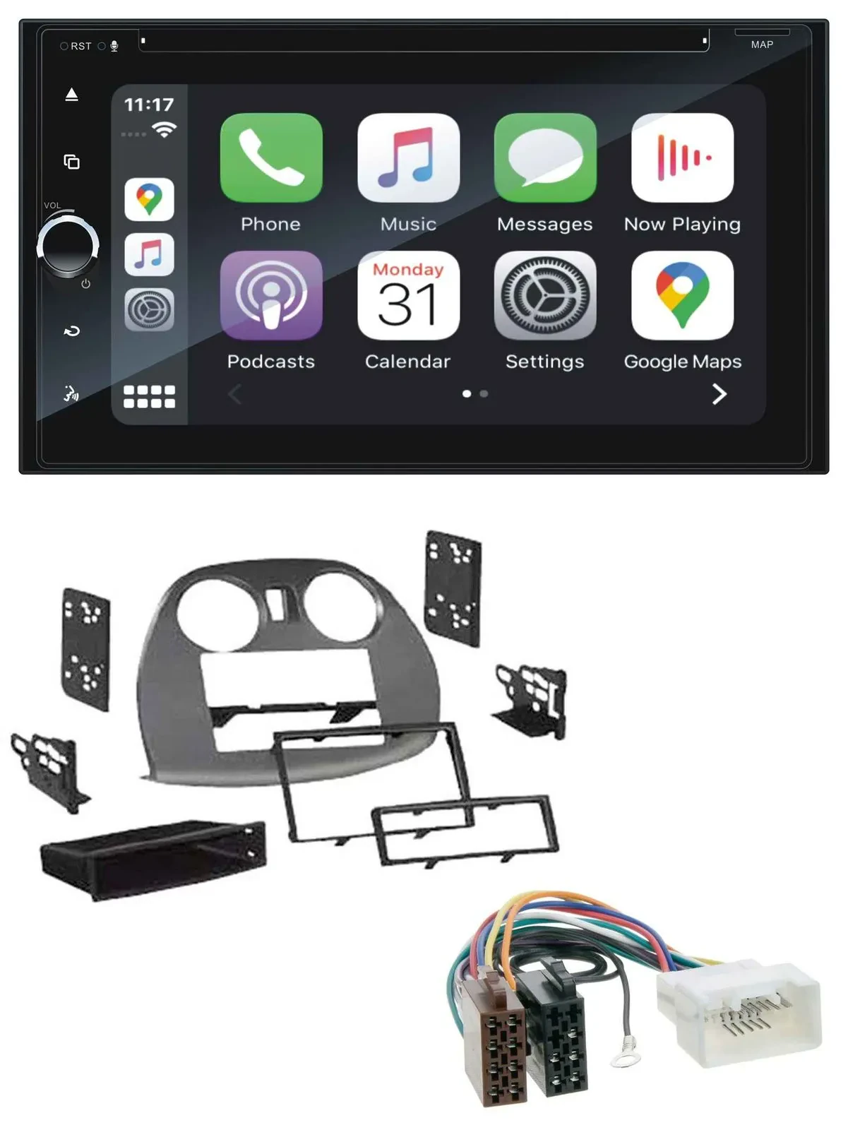 Blaupunkt 2DIN Bluetooth DAB USB DVD MP3 Autoradio für Mitsubishi Eclipse 4G 05-