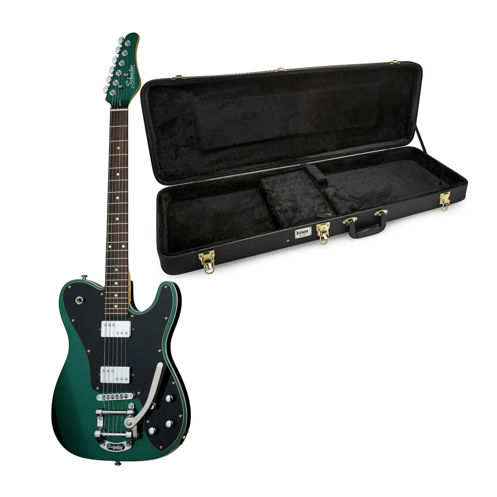 Schecter PT Fastback II B Electric Guitar in Dark Emerald Green with Hard Case