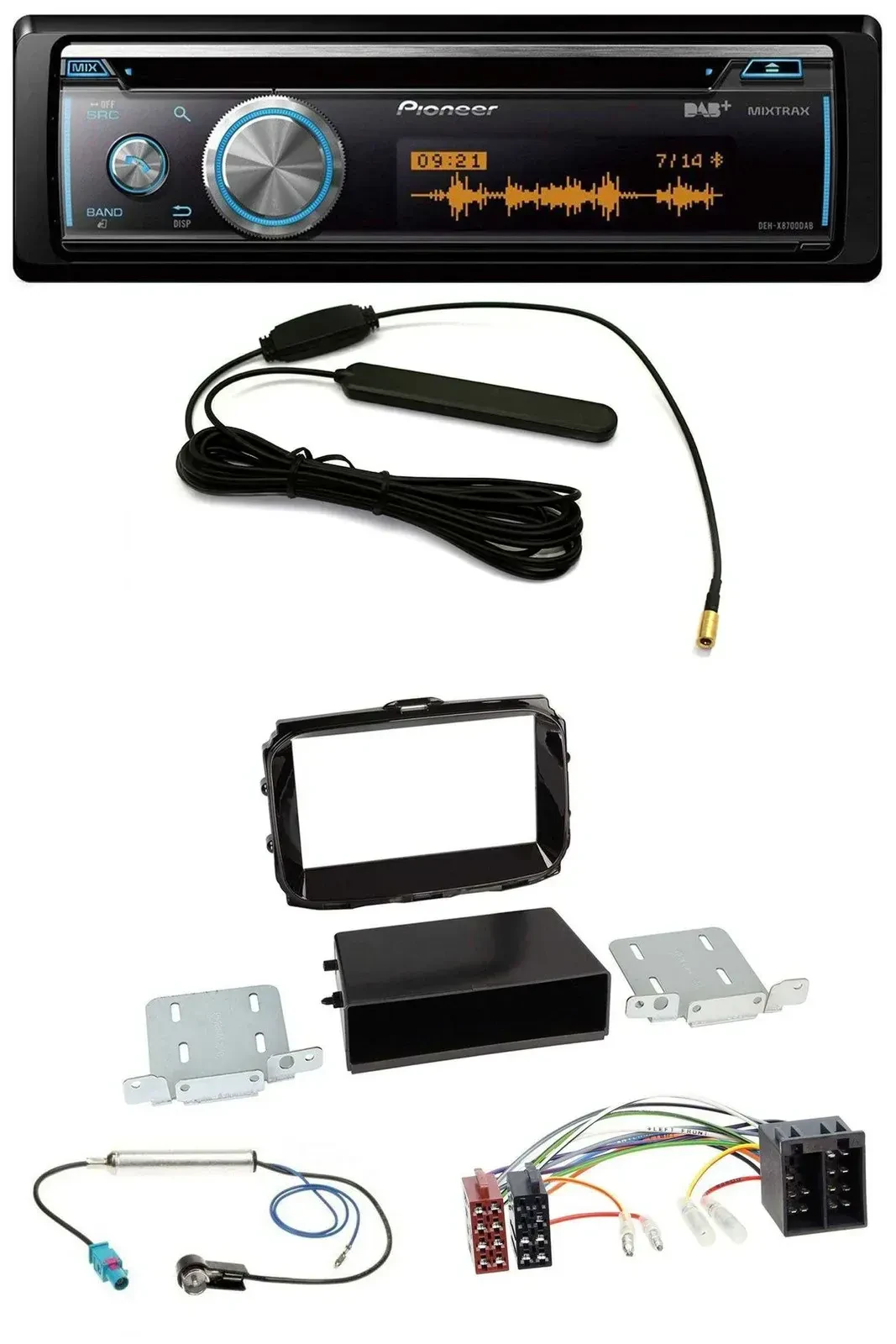 Автомагнитола Pioneer CD/USB/Bluetooth/DAB MP3 для Alfa Giulietta (с 2013), ISO