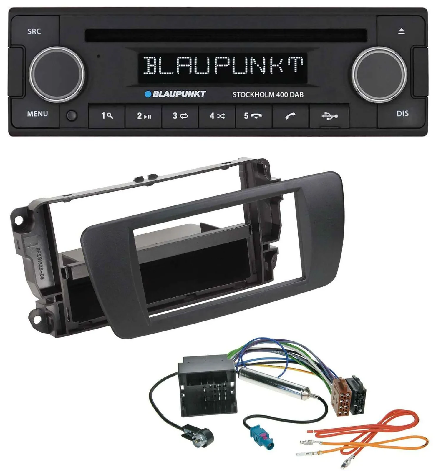 Blaupunkt MP3 Bluetooth DAB CD USB Autoradio für Seat Ibiza 6J ab 08 nitschwarz