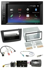 Автомагнитола Pioneer 2DIN, Bluetooth, USB, DAB, DVD для Alfa Romeo MiTo (2014–2018), черный
