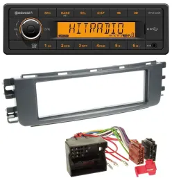 Автомагнитола Continental 1DIN USB AUX MP3 для Smart ForFour (454, 2004–2006)