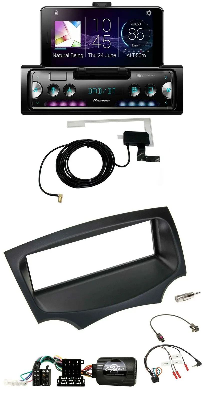 Автомагнитола для Ford Ka (RU8, 2008–2017) Pioneer DAB, Bluetooth, USB