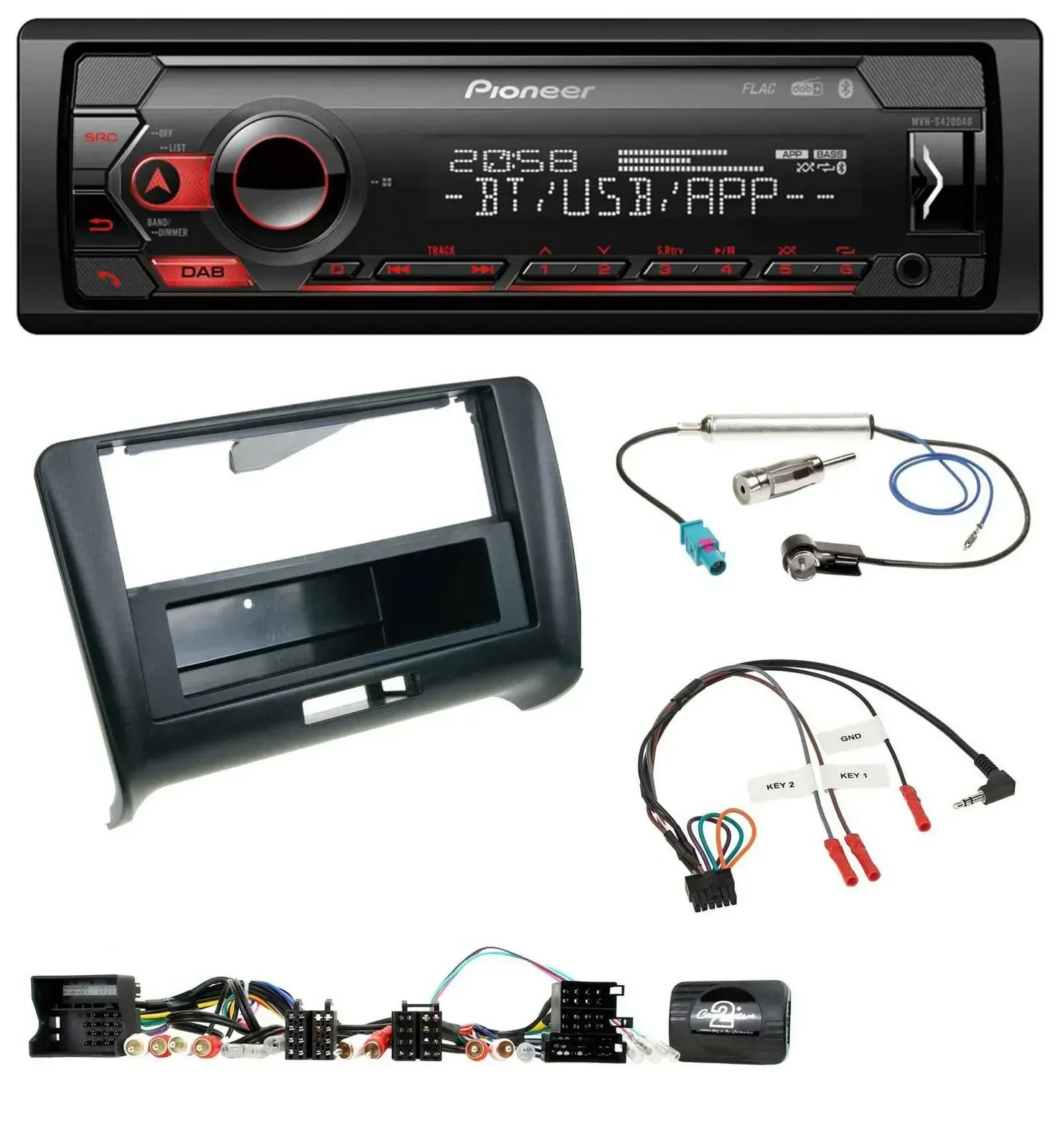 Автомагнитола Pioneer USB DAB Bluetooth для Audi TT (2006–2014)