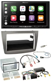 Pioneer 2DIN Lenkrad USB DAB DVD Bluetooth Autoradio für Alfa Romeo Mito silber