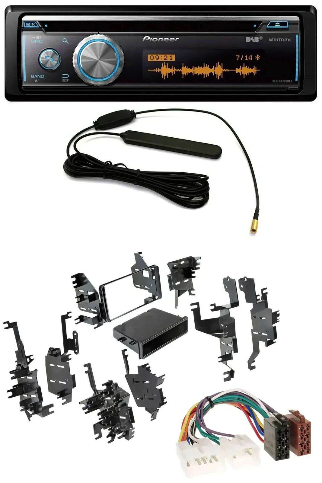 Автомагнитола для Toyota Highlander/Matrix/RAV4 Pioneer CD, USB, Bluetooth, DAB, MP3