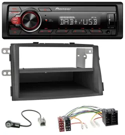 Pioneer MP3 1DIN DAB USB AUX Autoradio für Kia Sorento II (XM, 2009-2012)