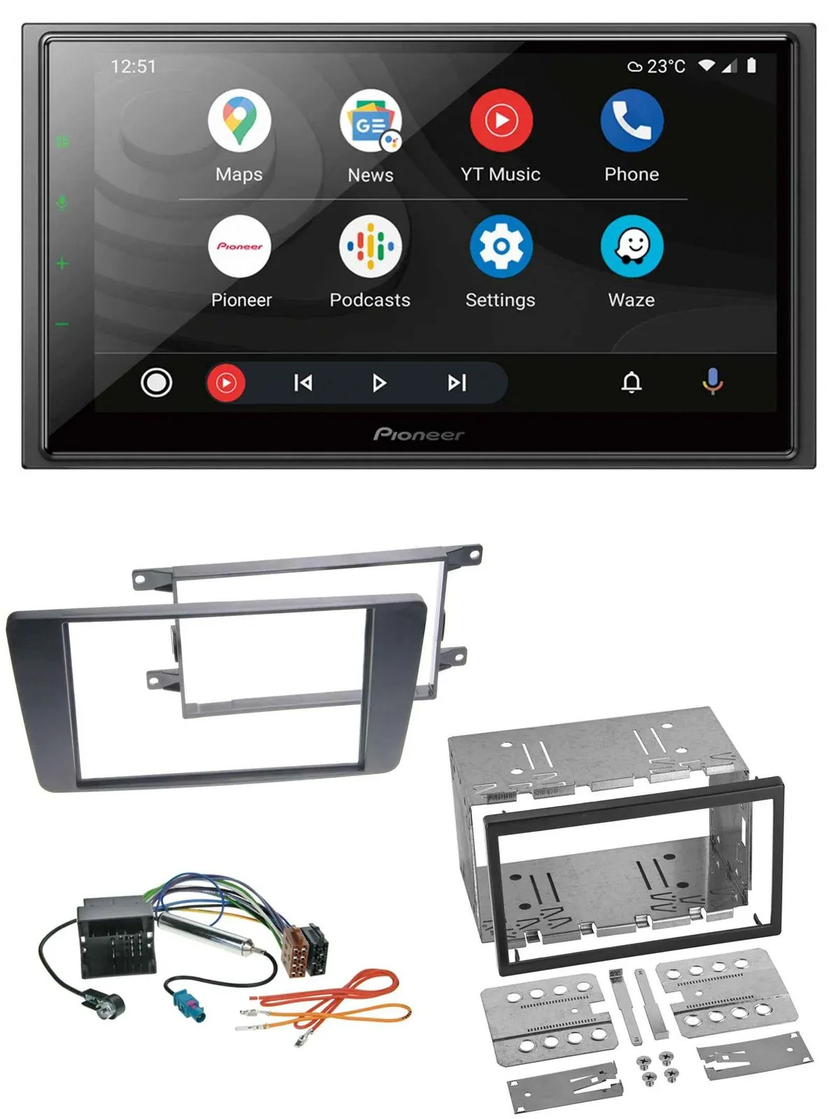 Автомагнитола Pioneer 2 DIN, DAB, MP3, Bluetooth, USB для Skoda Octavia 2004–2013, Scout 2006–2012