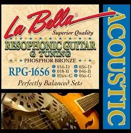 Струны для акустической гитары La Bella RPG-1656 16-56, бронза фосфорная