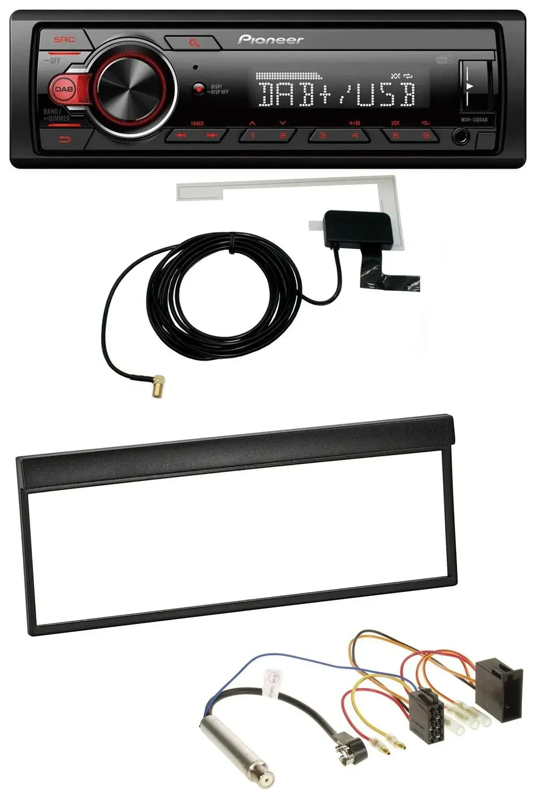 Автомагнитола для Skoda Fabia (до 2003) Pioneer 1DIN, MP3, DAB, USB, AUX