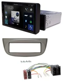 Pioneer DAB MP3 Bluetooth USB Autoradio für Renault Twingo 07-12 beige-grau