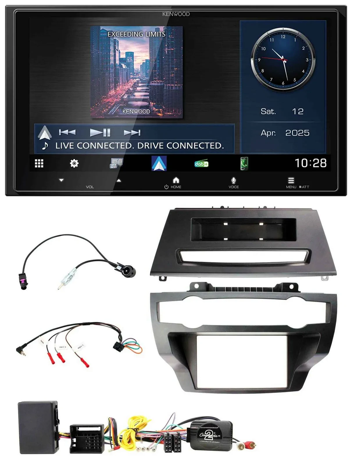 Kenwood Bluetooth 2DIN USB DAB Lenkrad Autoradio für BMW X5 X6 E70 E71 07-13 Ver