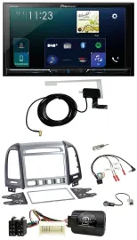 Pioneer 2DIN DAB USB Lenkrad Bluetooth Autoradio für Hyundai Santa Fe 4 Schalter
