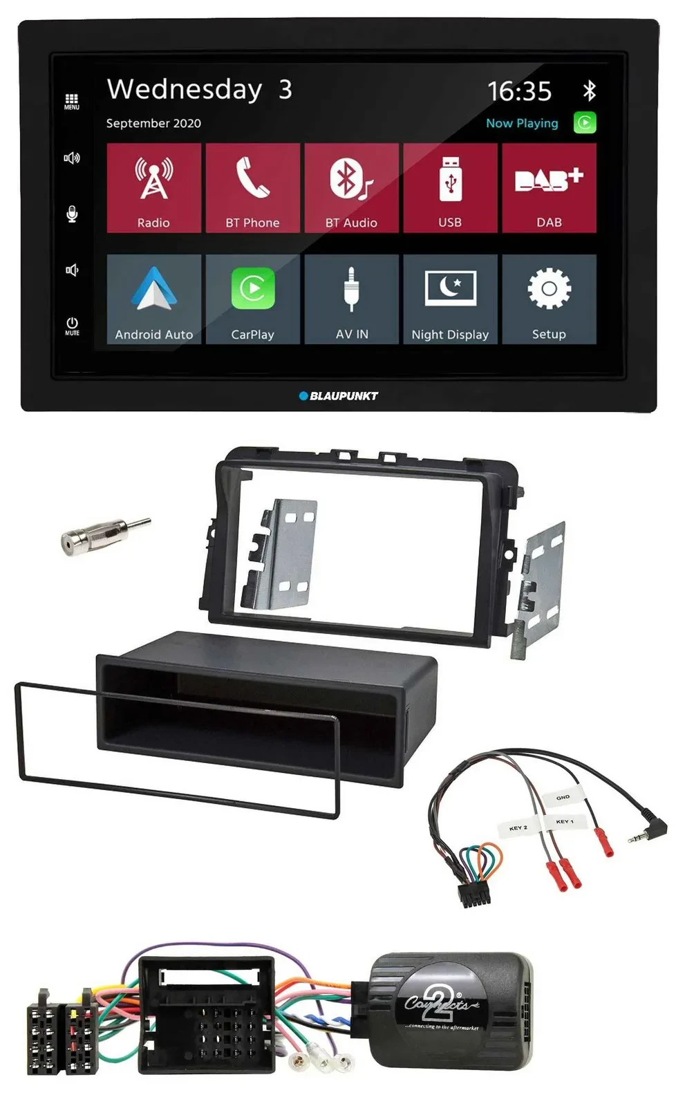 Blaupunkt DAB Bluetooth USB Lenkrad 2DIN Autoradio für Opel Vivaro 2011-2015