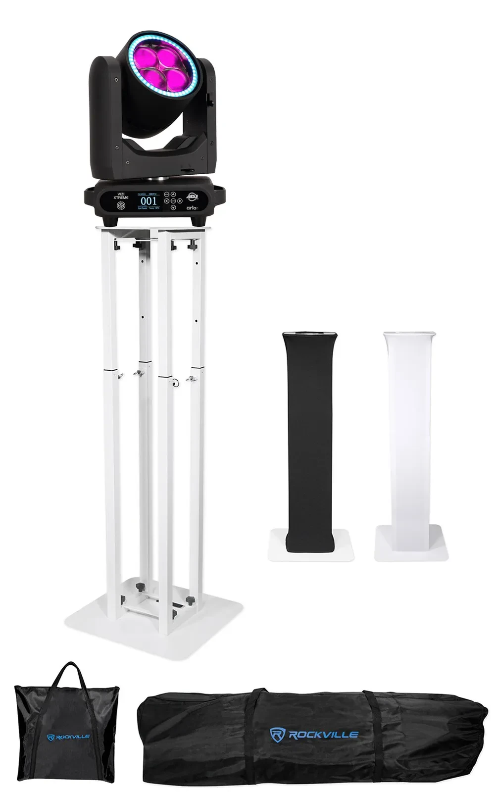 American DJ Viz Xtreme RGBWL Eye Candy Effect Wash Moving Head Light+Totem ADJ