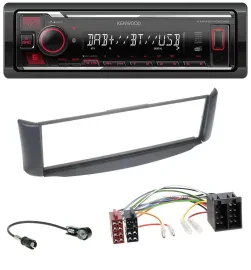 Kenwood MP3 Bluetooth USB DAB Autoradio für Smart ForTwo 450 grau ohne Metallsch