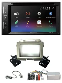 Pioneer Bluetooth Lenkrad USB 2DIN DAB DVD Autoradio für Kia Sportage 3 2010-201