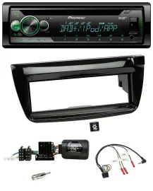 Автомагнитола Pioneer CD/USB/MP3 с DAB для Fiat Doblo 2012–2015, поддержка кнопок на руле, черный глянцевый