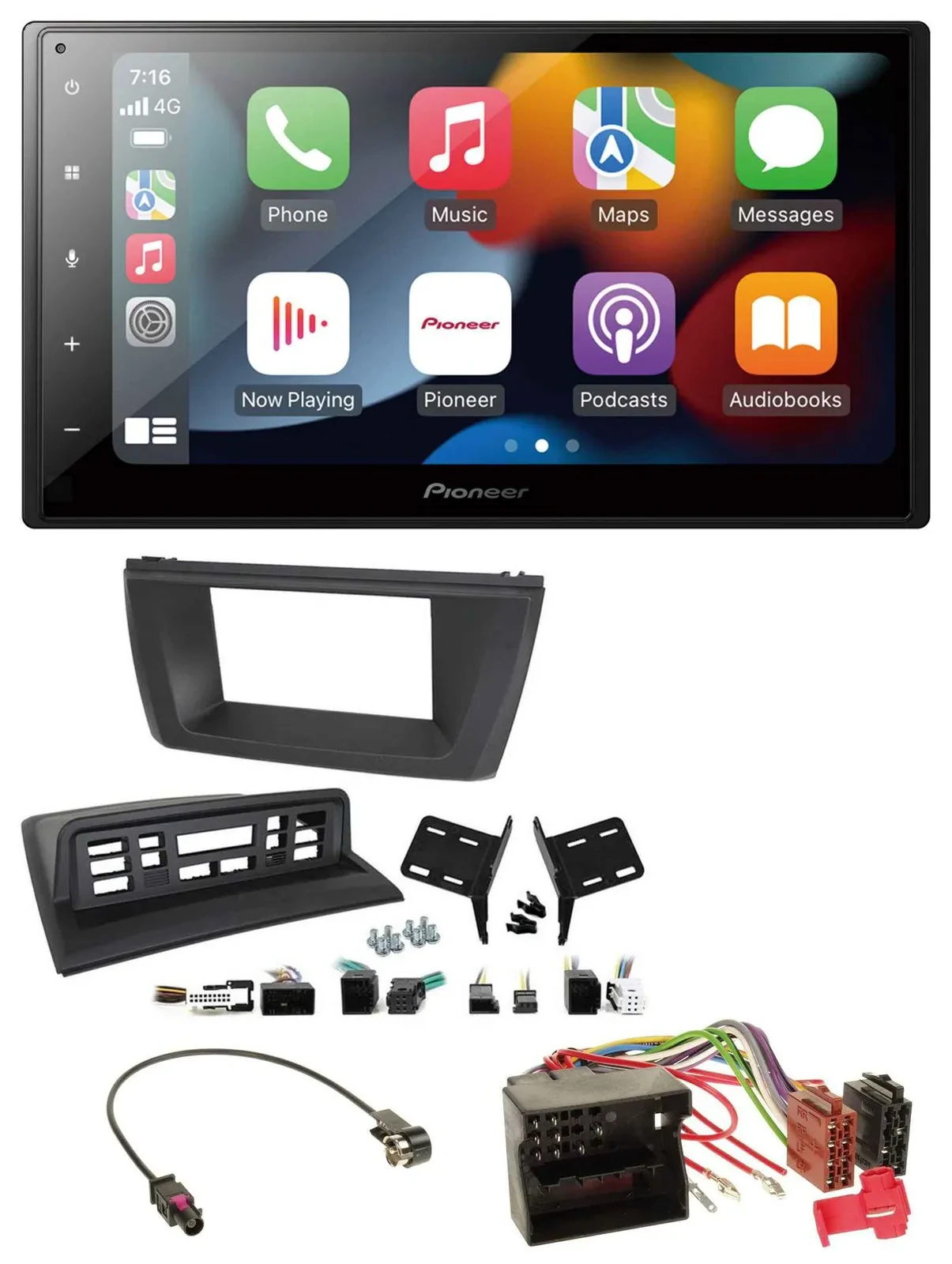 Pioneer DAB Bluetooth 2DIN USB MP3 Autoradio für BMW X3 E83 2004-2010 mittig