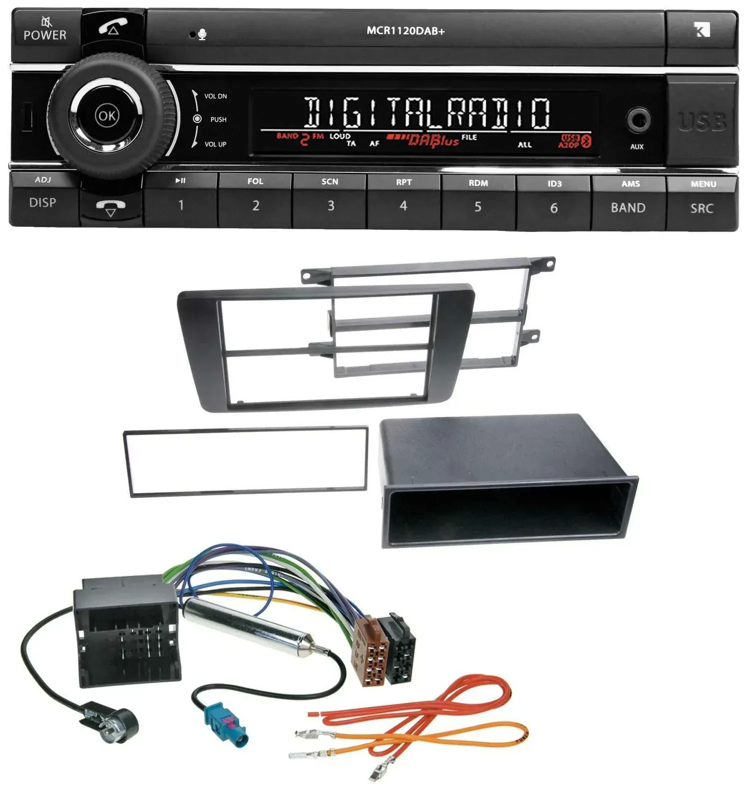 Kienzle Bluetooth MP3 USB DAB Autoradio für Skoda Octavia II 2004-2013 Yeti ab 2