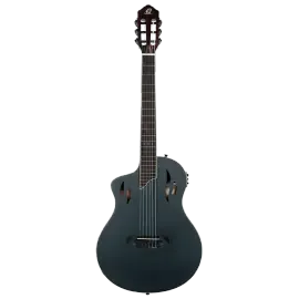 Классическая гитара с подключением Ortega RTPSTD-SBK-L Satin Black с чехлом