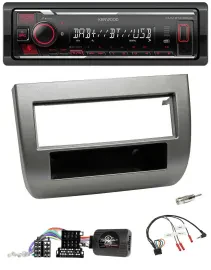 Автомагнитола для Lancia Y (2005–2011) Kenwood Bluetooth, USB, DAB, антрацит