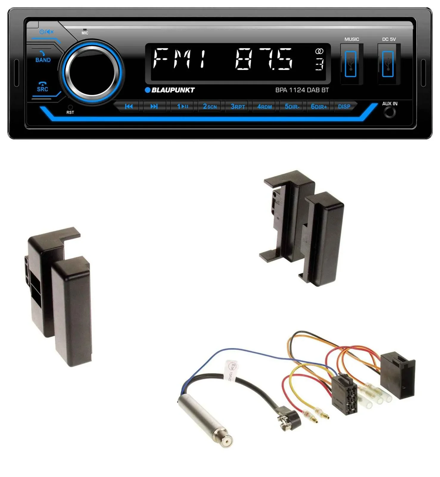 Blaupunkt Bluetooth USB DAB MP3 Autoradio für Audi A4 B5 bis 99 A6 C4 bis 97 A8