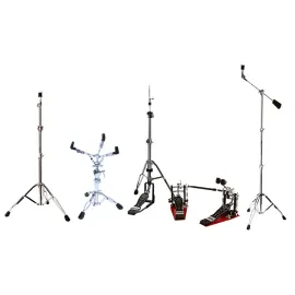 Drum Hardware Set, Double Pedal, Cymbal Stand, Boom, Hi-Hat, Snare, 50th Anniv