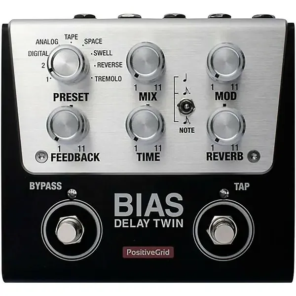 Педаль эффектов для электрогитары Positive Grid BIAS Delay Twin Effects Pedal