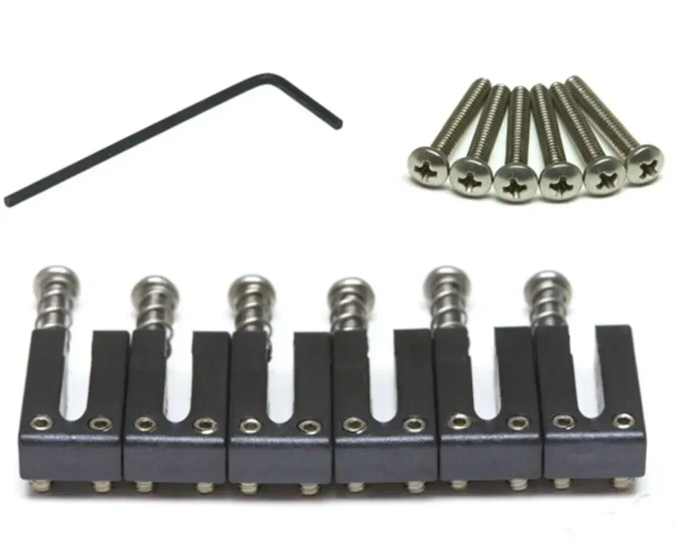 Седло бриджа для электрогитары Graph Tech PS-8002-R0 String Saver Elite Tele Black (6 штук)