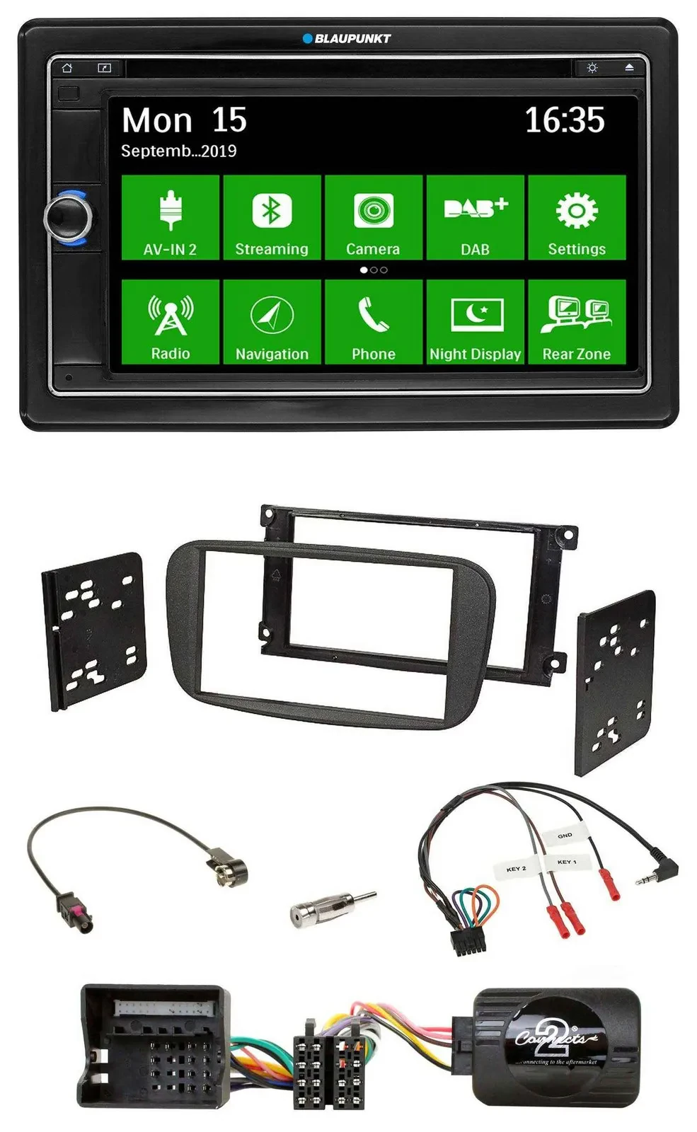 Blaupunkt Bluetooth 2DIN Lenkrad DAB USB TMC Navigation für Ford S-Max Mondeo 20