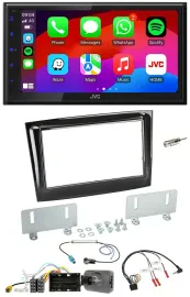 JVC Bluetooth USB Lenkrad 2DIN DAB Autoradio für Fiat Doblo ab 15 piano schwarz