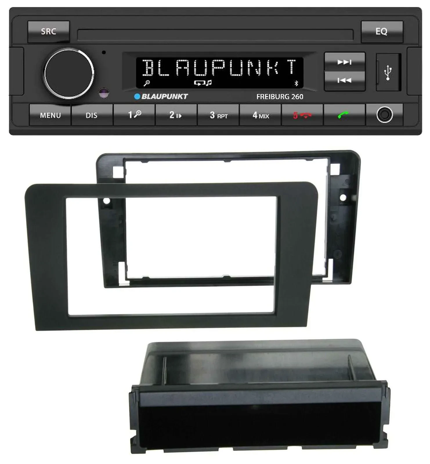 Автомагнитола для Audi A3 8P Blaupunkt Bluetooth, USB, MP3 (2003–2012, поддержка кнопок на руле, совместима с Bose активной системой)