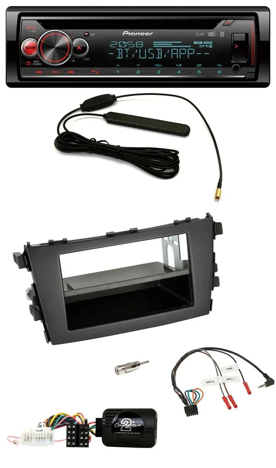 Автомагнитола Pioneer CD, USB, DAB, Bluetooth, поддержка управления на руле, для Suzuki Celerio LF (с 2014)