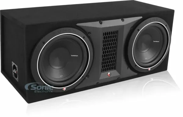 Rockford Fosgate P1-2X10 Dual 10" Ported Loaded Car Subwoofer Enclosure